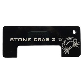 Marine Sports Crab Gauge for Measuring Florida Stone Crabs – Black Acrylic
