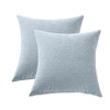 Volcanics Pack of 2 Misty Blue Decorative Chenille Cushion Covers