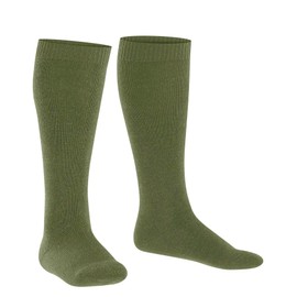 FALKE Unisex Children's Comfort Wool Knee Socks Breathable Climate Regulating Odour-Inhibiting Wool Reinforced Warm Durable Durable Skin Friendly Non-Slip Non-Scratching 1 Pair, Sern Green 7681