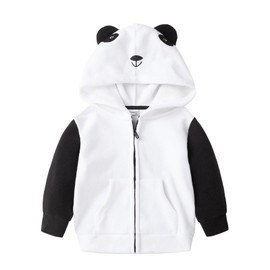 Mud Kingdom Cute Toddler Boy Fleece Jacket with Hood 24 Months Panda