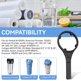 150295 SW-2 Water Filter Housing Wrench - 4.9 inch ID, Big Blue Filter Wrench Fits for Pentair Pentek/Everpure 4 3/4″ Standard Housings, American Plumber #152037/ww34, 10"x2.5" and 20"x2.5" Housings