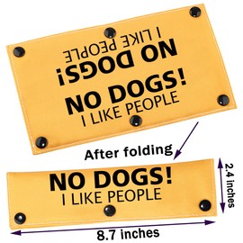 No Dogs/No People Leash Wrap Give Me Space Dog Leash Wrap Rescue Dog Lead Cover (NO DOGS-S)