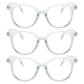 OWL Anti Fatigue Digital Screen Blue Light Blocking Glasses - Lightweight Big Frame, Harmful UV400 Light Filter Eyewear for Women Men - Ideal Use for Computer, Reading, Gaming, Phones & TV - Clear