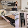 3 Step Ladder, Aluminum Lightweight Folding 3 Step Stool with