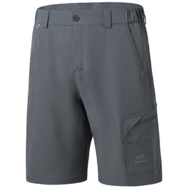 Bassdash FP01M Men's 10.5 Inch Angel Shorts Quick Dry UPF 50+ Water Resistant, darkgray, S