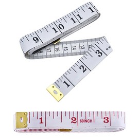 YOSAWA 6 Pieces Body Measuring Tape Soft Tape Measure Measuring Tape for for Sewing Tailor Cloth Body Medical Measurement (60 Inch/White)