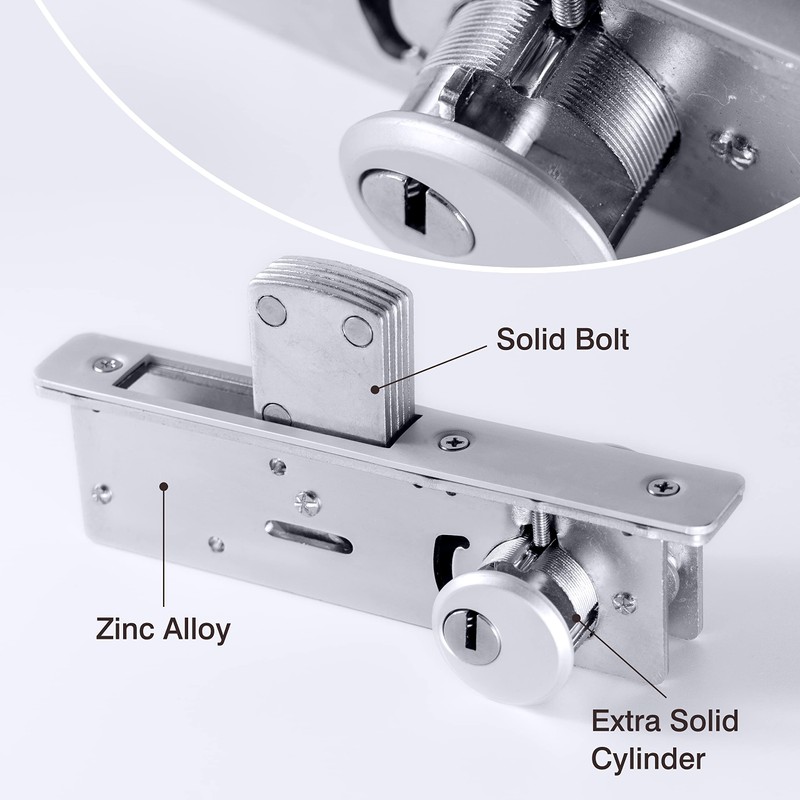 Generic Commercial Storefront Door Mortise Lock - Double Cylinder Deadbolt