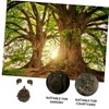 BESPORTBLE 1Pc Tree Face Decor with Glowing Eyes Resin Old