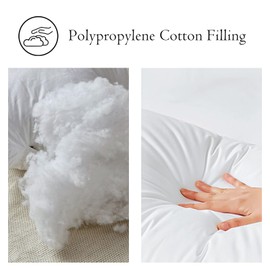 JoraLion 14x36 inch Lumbar Pillow Insert, Ultra Soft Throw Pillow Insert Polypropylene Cotton Pillow Form for Couch Sofa Bed Living Room Decor