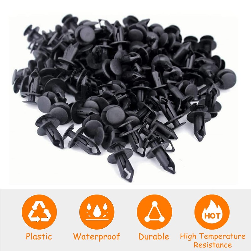 XPOOP Pack of 100 Car Expansion Rivets, Car Plastic Rivets,
