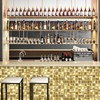 Parrotile 3D Wall Panels Golden 2x2 Metal Mosaic Tile Sheets