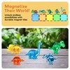 PicassoTiles Dinosaur Magnetic Tiles Accessory Set Mix and Match Dino