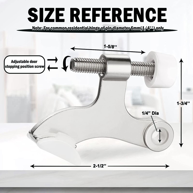 Hinge Pin Door Stopper, 2 Pcs Heavy Duty Hinge Pin