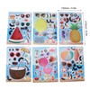 36PCS Facial Stickers for Kids Cartoon Hawaiian Beach Theme Sticker