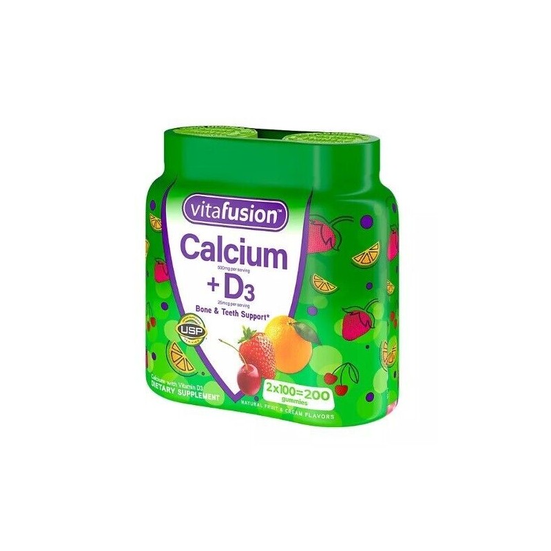 Vitafusion Calcium + D3 Vitamin Gummies, 200 ct.