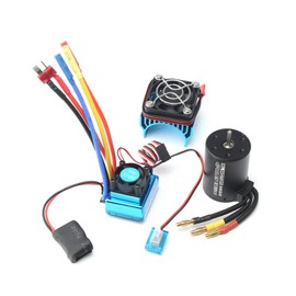 3650 Brushless Motor 3100KV with 45A Brushless ESC HeatSink for 1/8 1/10 RC Car RC Boat Part