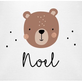 Geschenk mit Namen personalisiert by Shirtracer - Baby Bib - Cute Bear I Bears I Bear Motif I Bear, 1 White