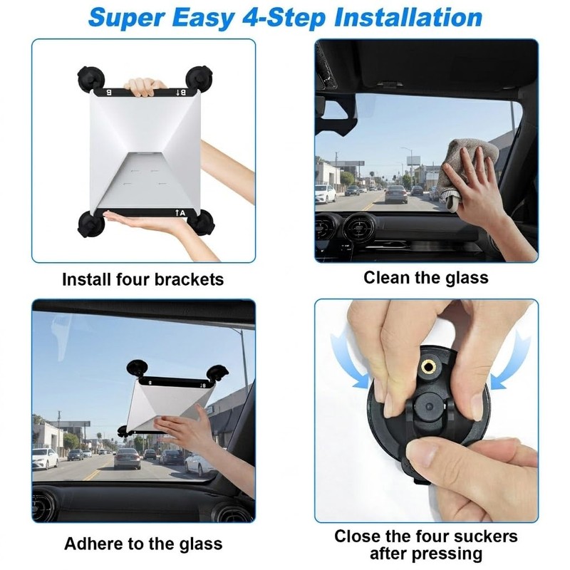 Starlink Mini Mount,4 Strong Suction Cup,for Car, Windows, Sunroofs,RVs