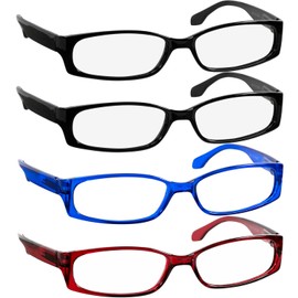 TruVision Readers Reading Glasses - 9503H - 2Black-Red-Blue-275