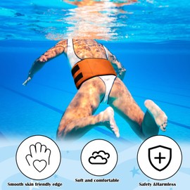 Swim Belt for Adults Swim Floating Belt with Adjustable Pool Weights for Water Exercise Training Equipment Tools for Adults Water Aerobic Pool Exercises and Workouts(Orange)