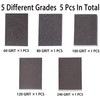 STEBRUAM 5 Pieces Sanding Sponges,Coarse and Fine Sanding Blocks -60/80/100/120/240