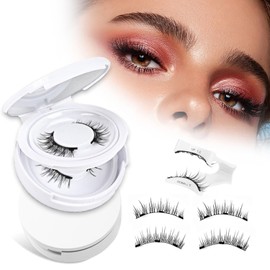 Elara Craft Magnetic Eyelashes,Magnetic Eyelashes with Applicator Eyelashes 2 Pair Reusable No Glue Needed Cat Eye Natural Look Lashes Kit