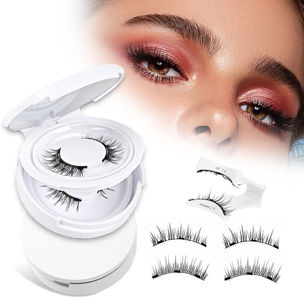Elara Craft Magnetic Eyelashes,Magnetic Eyelashes with Applicator Eyelashes 2 Pair