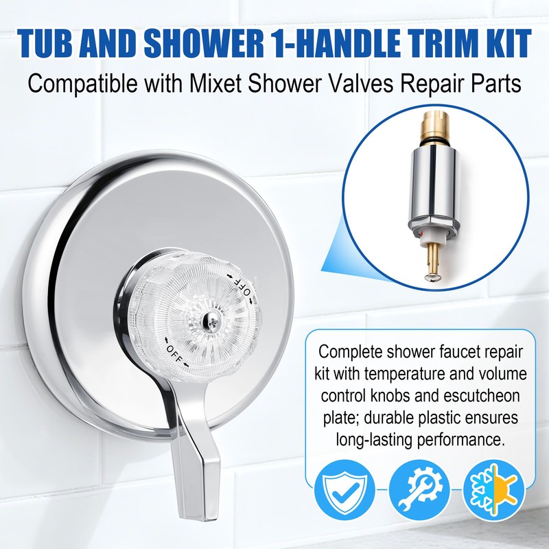 Avenuebool Single Lever Tub and Shower Rebuild Kit, Compatible with