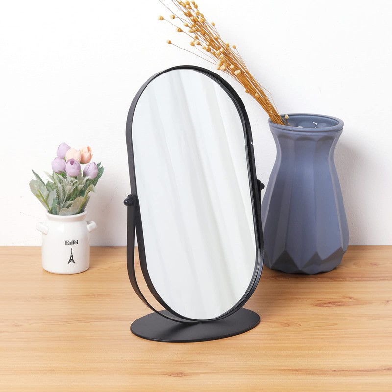 LONGSHENG - SINCE 2001 - Black Table Portable Makeup Mirror