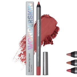 Wonderskin 360 Contour Lip Liner Pencil, Nourishing Lip Liner Pencil, Long-Lasting, Waterproof and Transfer Protection (Ruby)