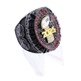 guancrown Fantasy Football Ring 2025 Award Prize Trophy Sports Winner FFL Championship Ring (ring with stand, size 14)