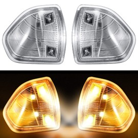 Paddsun Left and Right LED Side Mirror Turn Signal Light Clear Cover Lens for 68302828AA 68302829AA Compatible with Dodge Ram 1500 2500 3500 4500 5500 2010-2018