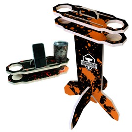 Titan Bags DrinkMate21 – 32" Portable Drink Holder & Streaming Stand for Cornhole Games w/Integrated Slots for Tablets, Phones, & Scorecards - Perfect Pair for ScoreMate 21 Cornhole Scoreboard