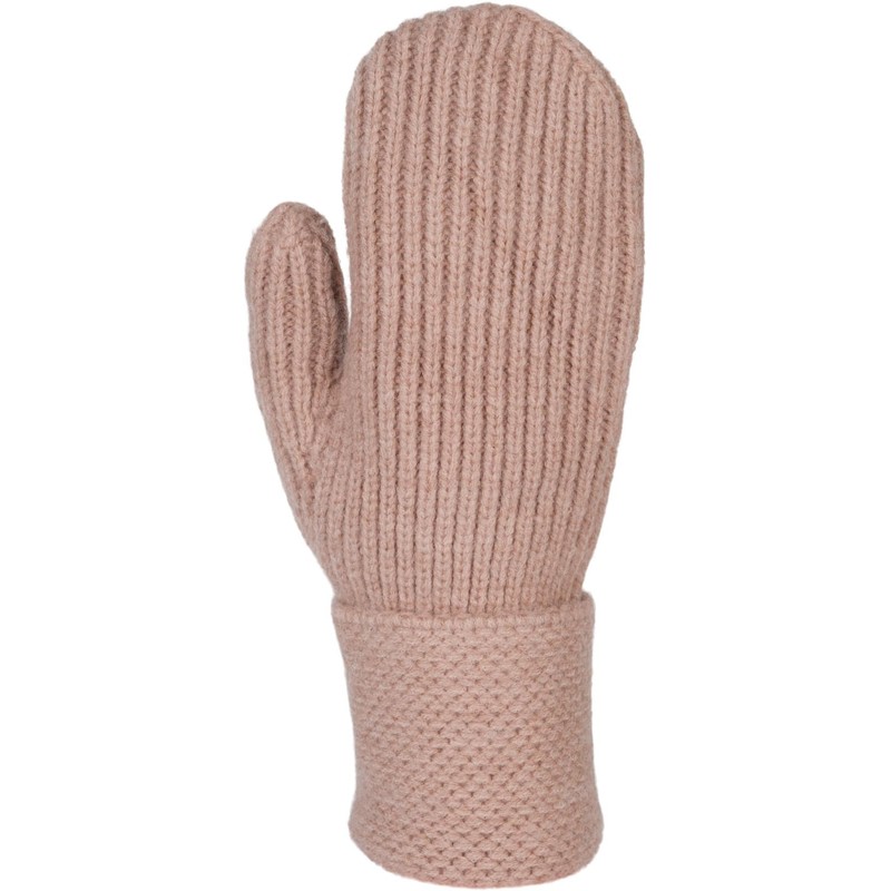 styleBREAKER 09010046 Women's Winter Knitted Mittens Plain with Patterned Waistband