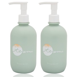 tezmi Tezumi Moisture Repair Treatment, Set of 2 [Ume Fruit Extract Blending, Mild Treatment, Moisturizing, Supple, Takasaki City's White Kaga Plum, 13.5 fl oz (400 ml) each] (2 Treatments)