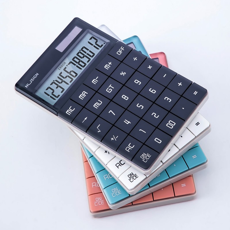 NUSIGN Calculator Widescreen Dual Power Supply School Student Teaching Stationery