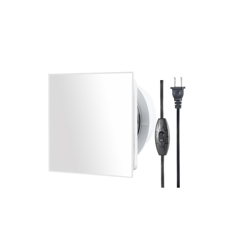 4inch Exhaust Fan, Glass Panel Window Wall Mount Air Vent