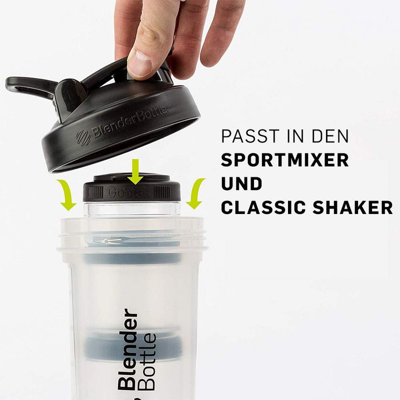 BlenderBottle GoStak container for storing protein powder vitamins and more