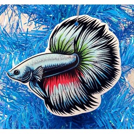 Beta Fish Christmas Ornament (B25)