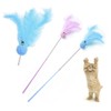 CHIPP'S Cat Delight Fuzzy Pom Pom 2 Kittens Feather Toy,