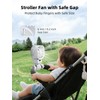 Wrischan Portable Pram Fan, 10000mAh Rechargeable Clip on Fan, Detachable