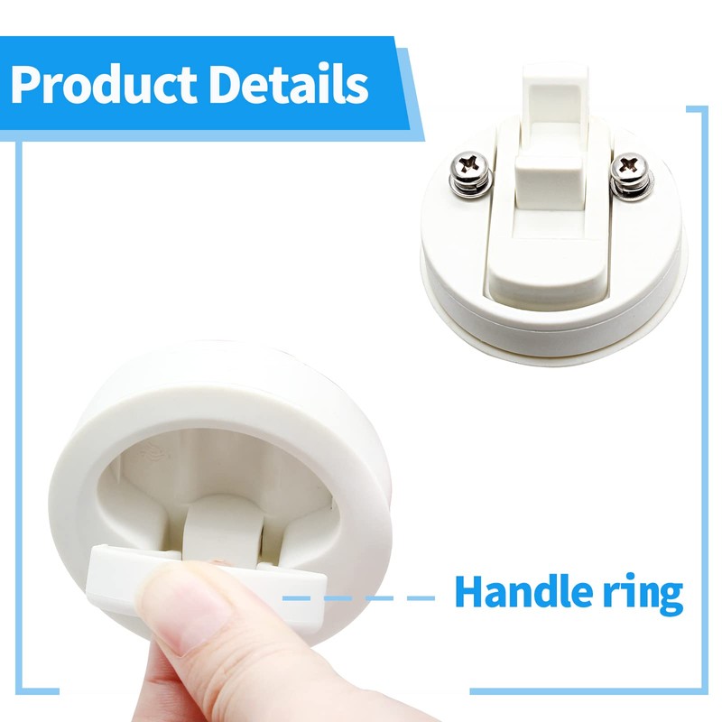 Kyuionty 4 Pack 2 Inch Flush Pull Slam Latch, Plastic