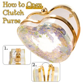 Resin Shaker Mold Clutch Purse Complete Set of 9 Kits 6" Large Heart Bag DIY Accessories