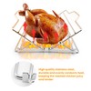 HYSHLC Adjustable Chicken Roasting Rack, Universal Rib Roasting Rack V-Shaped
