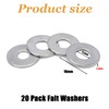 20-Pack M8 Flat Stainless Steel Washers – Precision Washers for