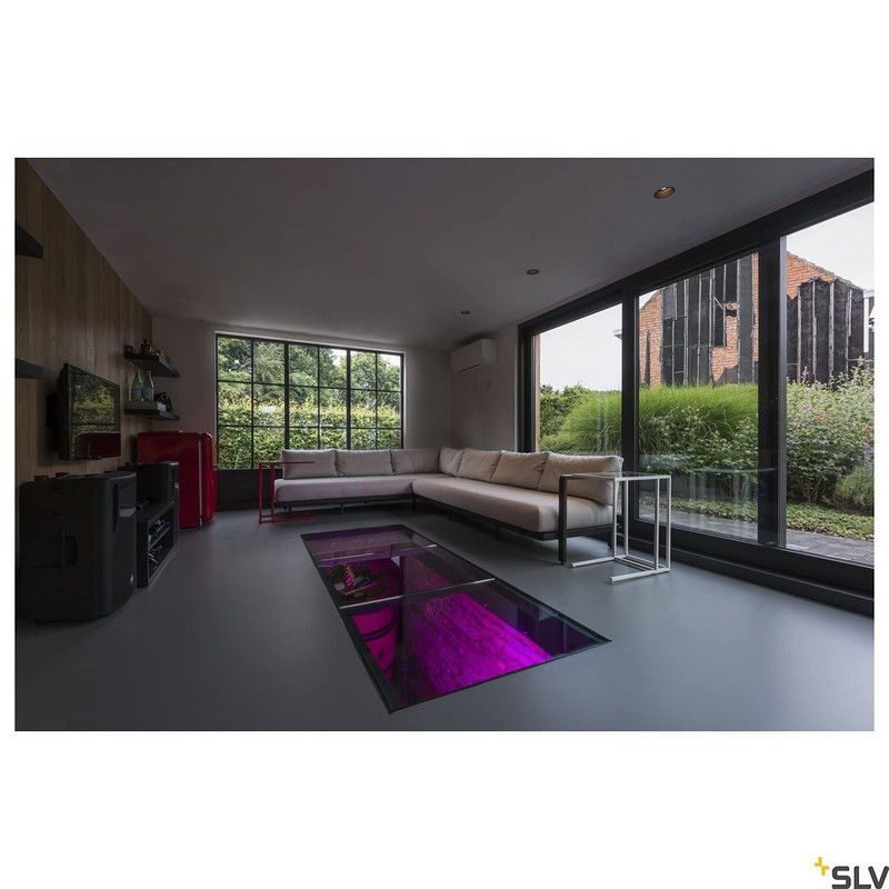 SLV Horn-T Recessed Light, Steel Black