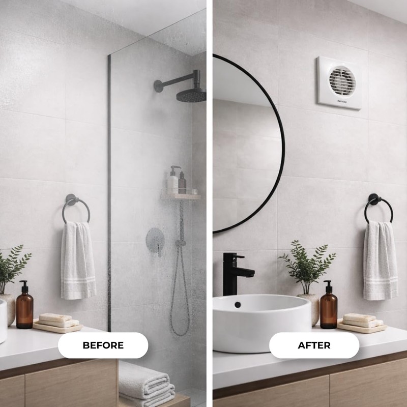 Fantronix 100mm Bathroom Extractor Fan with Run-On Timer