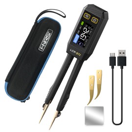 FNIRSI LCR-ST1 10KHz LCR Meter Tweezer, Mini Smart SMD Tester, ESR Meter, Maximum accuracy 0.5%, Capacitance Inductance Continuity Diode Tester, Auto Component Recognition Electronic Component Analyze