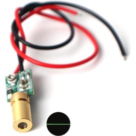 Módulo Láser de Línea Verde de 520 nm, Industrial, Enfoque Ajustable (6 mm-Línea-1 Paquete)