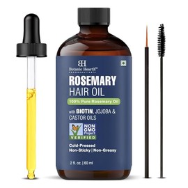 Botanic Hearth Aceite De Romero Puro Para El Crecimiento Del Cabello Infundido Con Biotina | Tratamiento Fortalecedor Del Cabello | Nutritivo Y Voluminizador | Con Aceite De Jojoba Y Aceite De Ricino